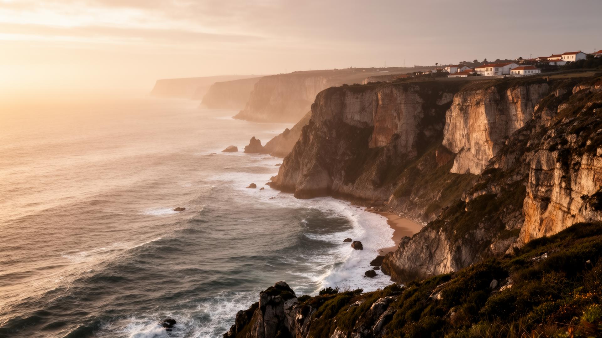 Costa portuguesa ao entardecer